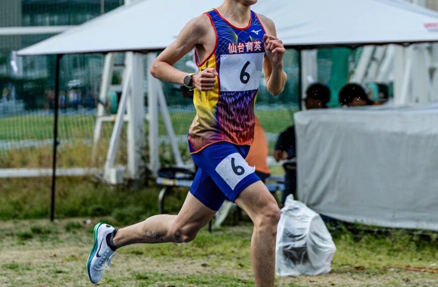 台灣新聞通訊社-田徑／旅日高中好手簡子傑 破高懸23年5千公尺全國紀錄
