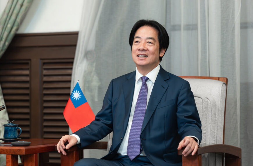 台灣新聞通訊社-紐時專訪 賴總統:中國經濟非常不好 台灣樂意幫助解決問題