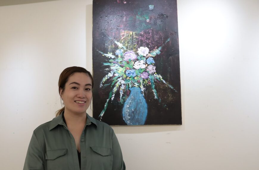 台灣新聞通訊社-美髮剪刀手改拿畫筆 陳怡君壓克力繪畫展遍歐洲各大畫展