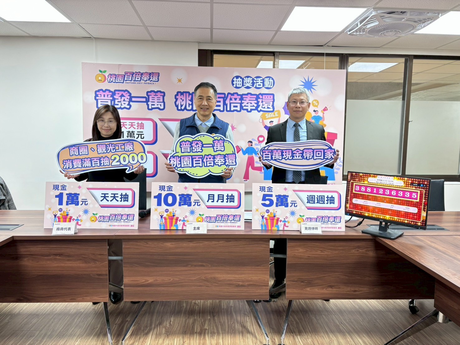 台灣新聞通訊社-200倍奉還！桃園咖啡店消費510元 抽到市府10萬現金大獎