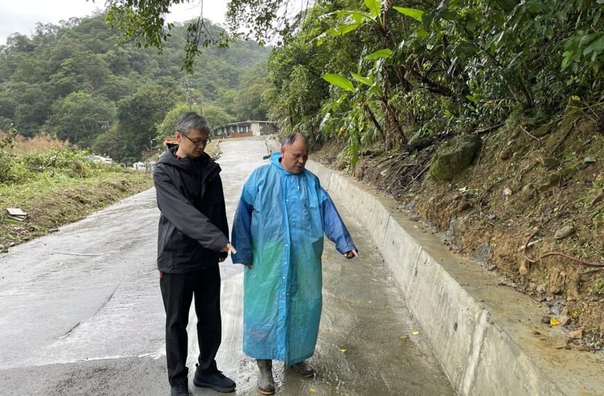 台灣新聞通訊社-平溪區平湖里道路排水改善完工 提升通行安全