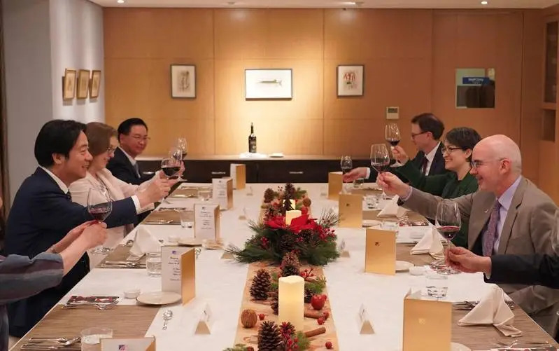 台灣新聞通訊社-AIT貼與谷立言餐敘照 賴總統:台灣持續與美國並肩同行