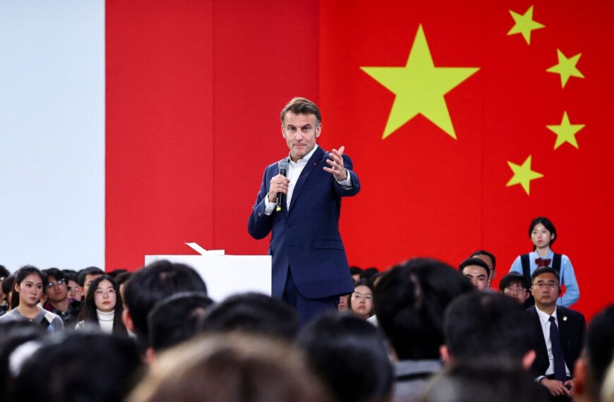 台灣新聞通訊社-馬克宏訪四川談俄烏戰爭 籲加強對俄經濟施壓、歐美為烏保持團結