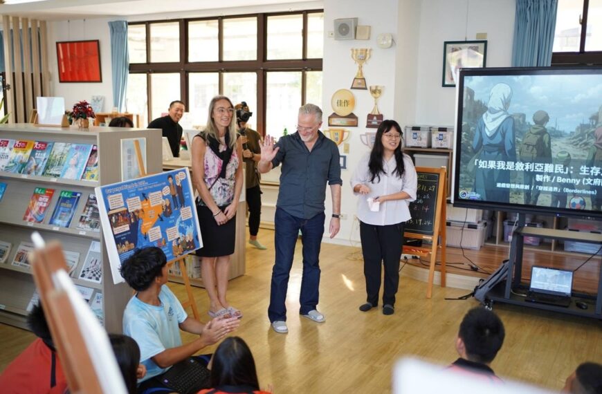 台灣新聞通訊社-世界另一端的回應…高雄文府國中推敘利亞筆友計畫 書畫交流真實體驗