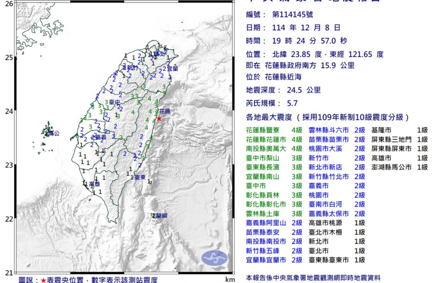 台灣新聞通訊社-地牛翻身！花蓮5.7地震 遊客：沒看到花蓮人在跑就放心了
