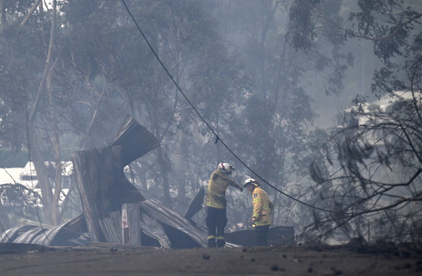 台灣新聞通訊社-澳洲新南威爾斯野火肆虐…政府啟動災難救助 總理:看來又是一個艱難季節