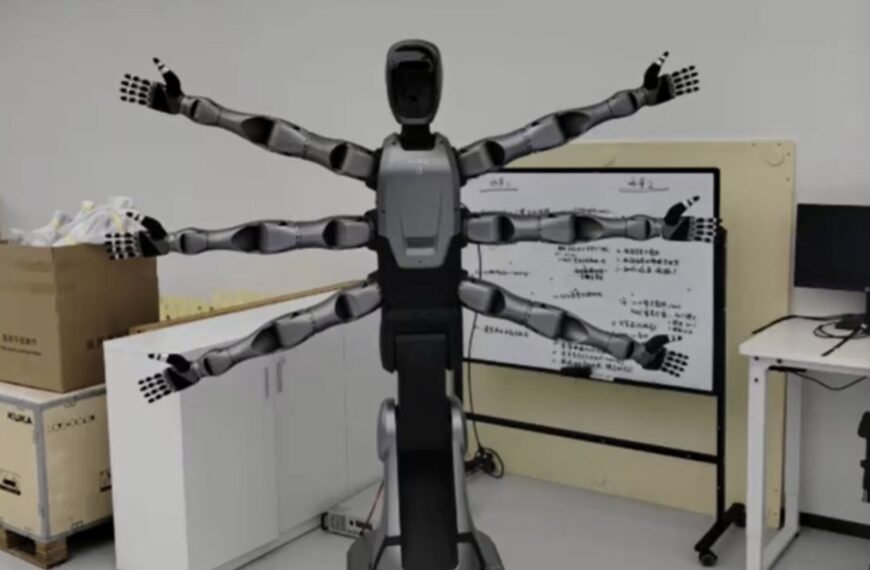 台灣新聞通訊社-美的發表「六臂」機器人 預計年底進廠打工效率提升30%