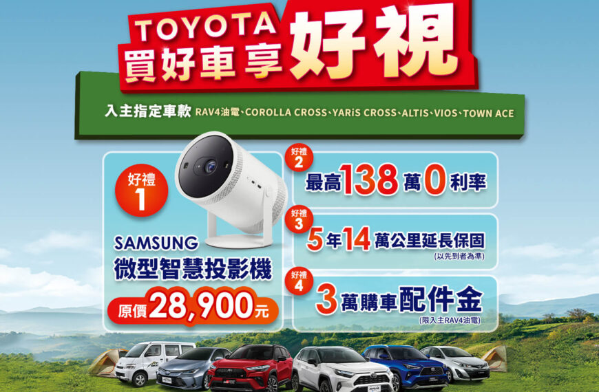 台灣新聞通訊社-「TOYOTA 買好車享好視」四大好禮送 Samsung 微型智慧投影機