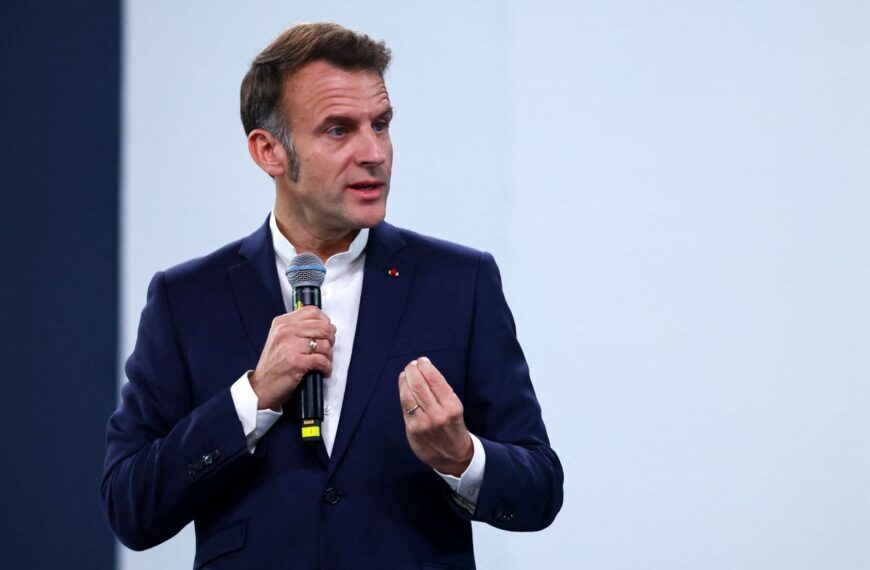 台灣新聞通訊社-馬克宏：大陸若不縮減貿易順差 歐盟擬祭關稅回應