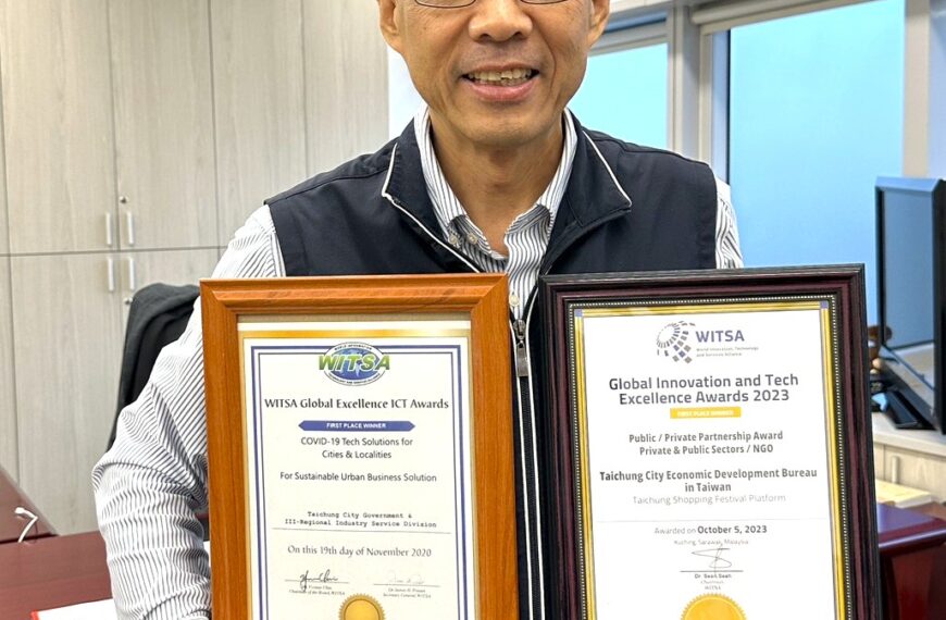 台灣新聞通訊社-台中購物節連獲國際7大獎肯定 張峯源歸功市長盧秀燕這些特質
