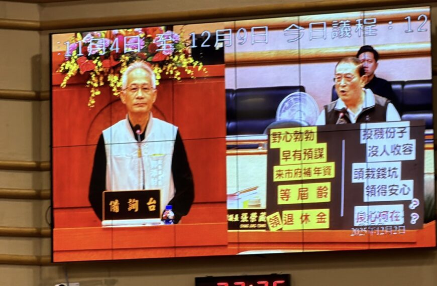 台灣新聞通訊社-嘉市副議長拍桌怒轟教育處長囂張圖領高額退休金 教育處長喊冤