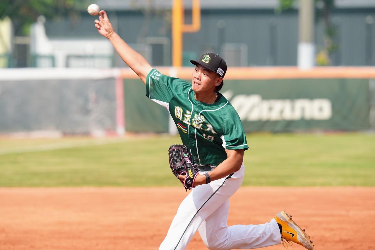 台灣新聞通訊社-大專棒球聯賽／黃玠瀚延長賽跨局連5K 國體預賽收第10勝