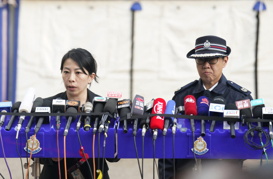 台灣新聞通訊社-宏福苑大火民間記者會突取消 出席者被香港國安處約談