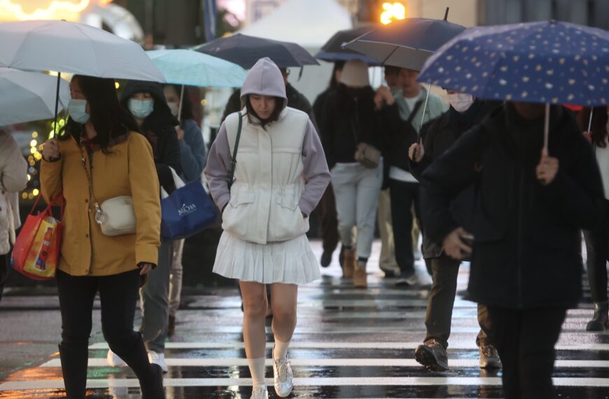 台灣新聞通訊社-明天北花降溫明顯「3地防大雨」中部以北3500公尺高山恐降雪