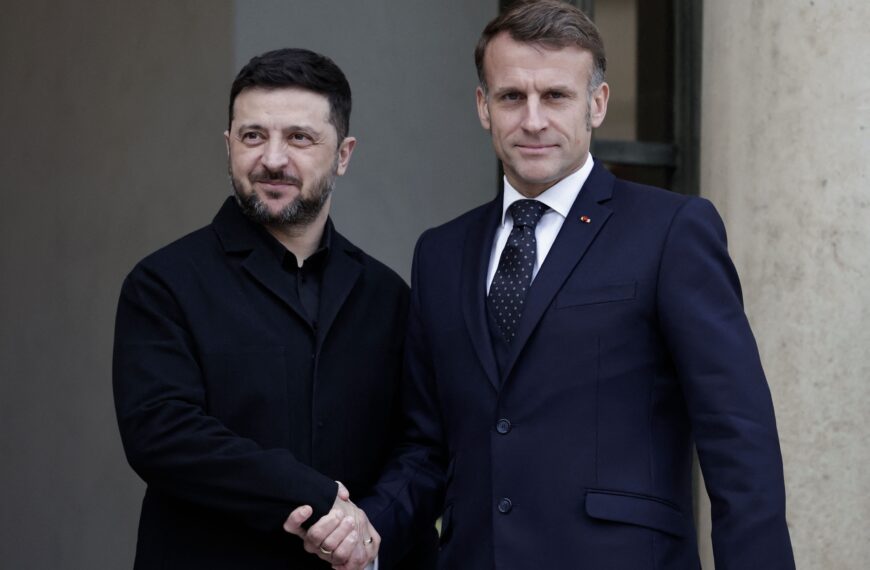 台灣新聞通訊社-馬克宏據報警告澤倫斯基 美國恐在領土問題上背叛烏克蘭