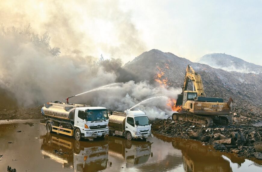 台灣新聞通訊社-後壁風災廢棄物悶燒十多天挨批管理失當 環團要求明年2月前全數清除