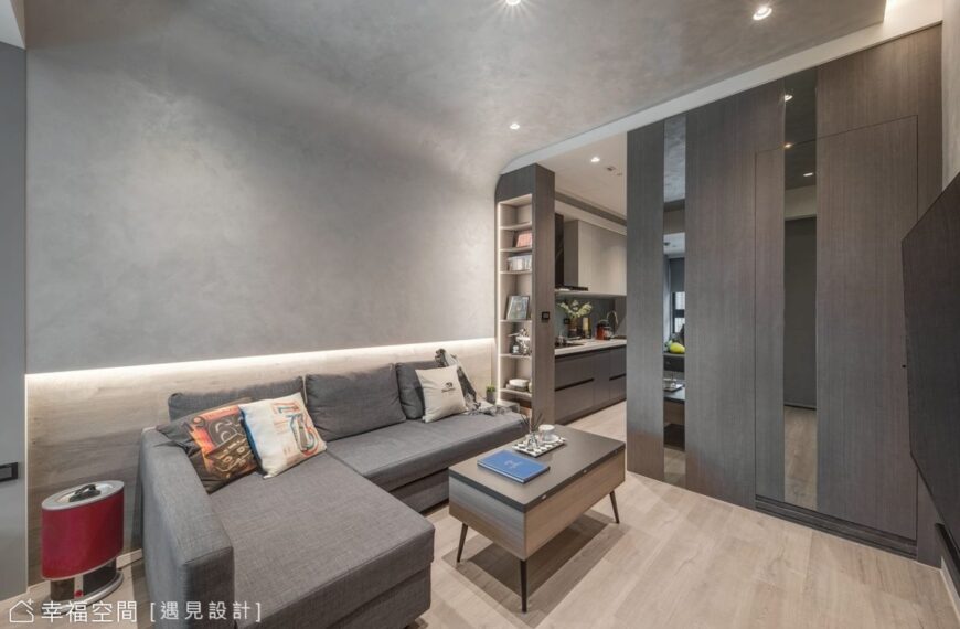 台灣新聞通訊社-小坪數大驚奇！13坪現代簡約風　溫潤理性設計打造高顏值機能宅
