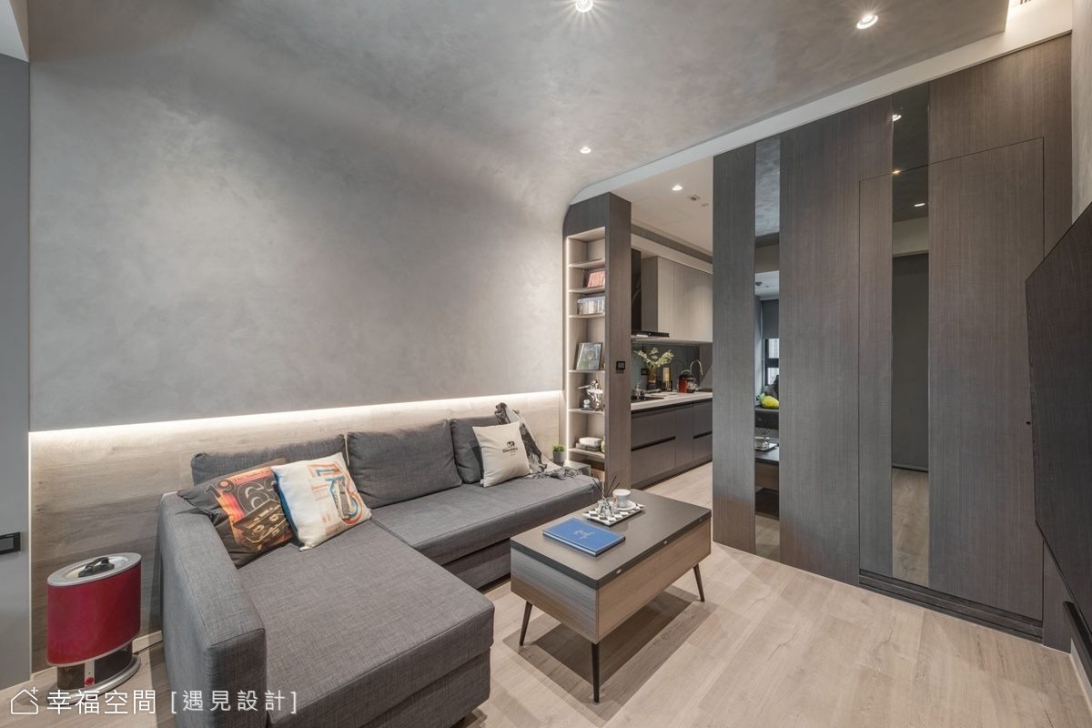 台灣新聞通訊社-小坪數大驚奇！13坪現代簡約風　溫潤理性設計打造高顏值機能宅