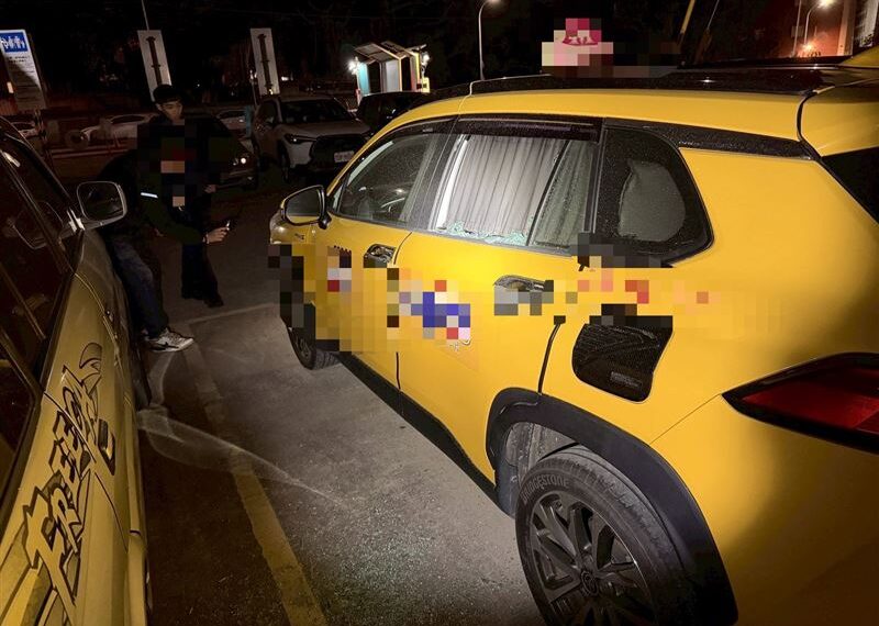 台灣新聞通訊社-疑女友出軌「老司機」！綠帽男醋勁大發　砸小黃洩憤遭逮