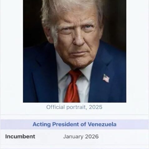 台灣新聞通訊社-川普自封「委內瑞拉代理總統」！照片驚呆全球　真相：仿的