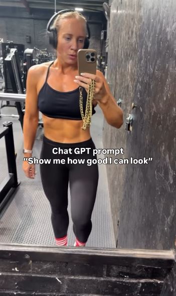 台灣新聞通訊社-產後減重失敗！41歲辣媽靠「ChatGPT聊天」　狂鏟肉19KG秀川字腹肌