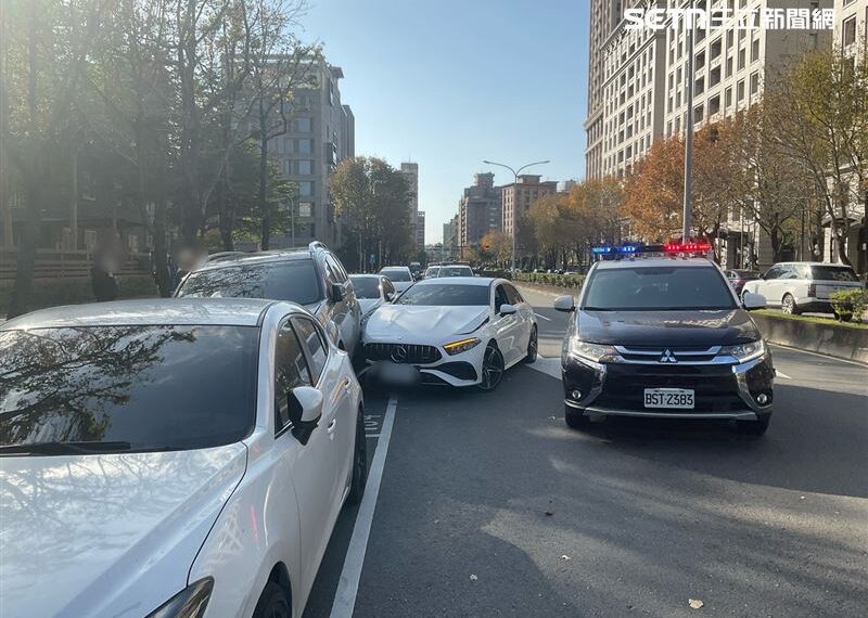 台灣新聞通訊社-休息再上路無用！北市男開賓士撞路旁3車　酒測值僅0.09仍送辦