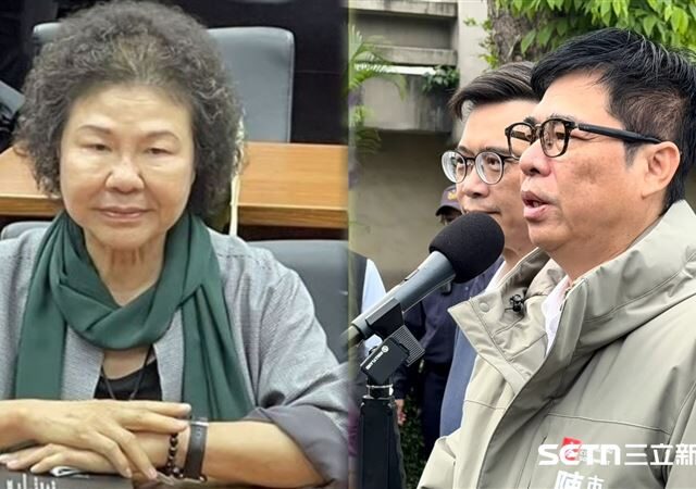 台灣新聞通訊社-陳菊病倒12個月…請辭獲准繳回468萬！陳其邁「比1姿勢」回應了