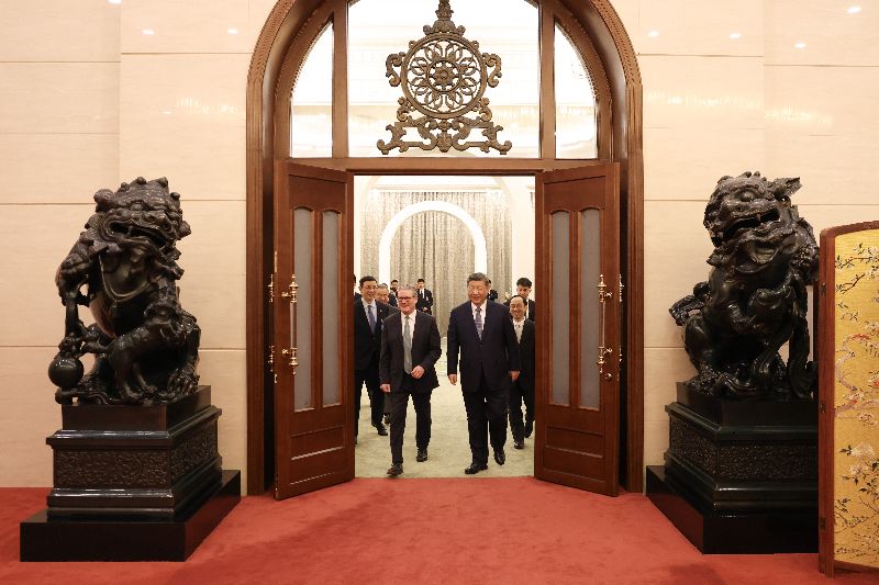 台灣新聞通訊社-施凱爾晤習近平　川普警告英國與中國做生意危險