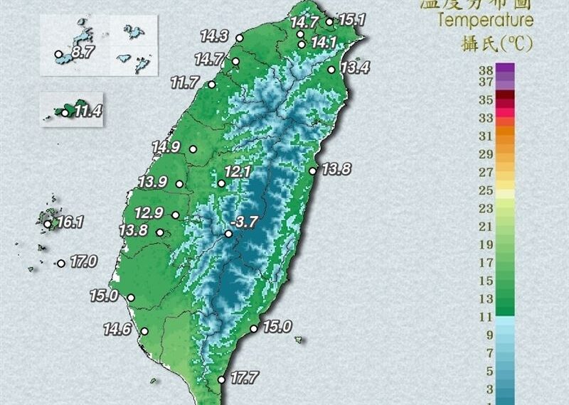 台灣新聞通訊社-全台大回暖！冷空氣休息一週　「這天起」再明顯轉冷
