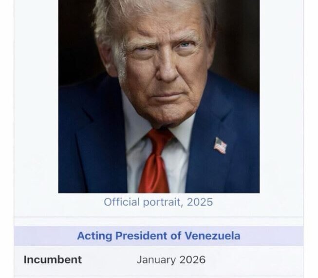 台灣新聞通訊社-川普曬圖自封「委內瑞拉代理總統」　任期2026開始暗示「全面接管」