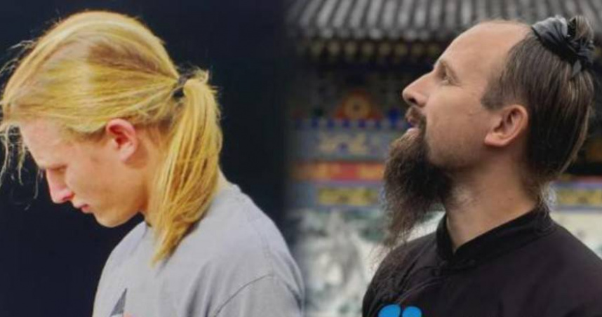 台灣新聞通訊社-獨闖武當山學武15年！美國男「金毛變黑髮」轉變驚人　他親揭真相