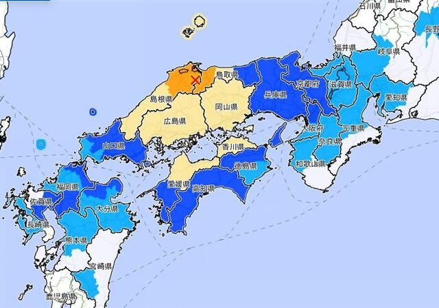 台灣新聞通訊社-日本島根17分鐘狂震6次！最大「規模6.2、5強」　氣象廳急開記者會