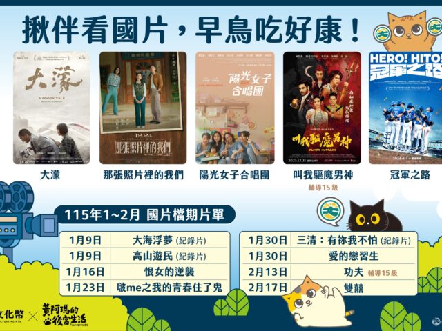 台灣新聞通訊社-文化幣1周內55.7萬人領取 結伴看早安場國片加碼歐趴金100點過好年