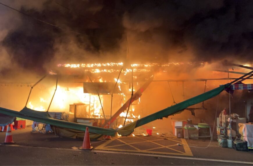 台灣新聞通訊社-違章、管理亂… 桃園傳統市場消防體檢 民營不合格率破五成