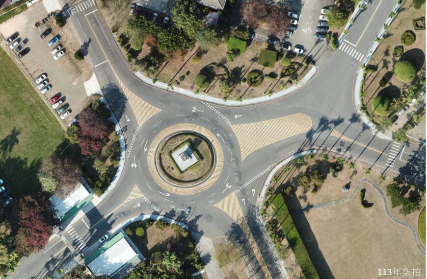 台灣新聞通訊社-注意！中興新村圓環標線將重畫 剩1車道增分隔島