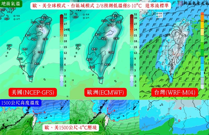 台灣新聞通訊社-並列今年最強寒流「這天」殺到　先濕後乾！最冷挑戰5度