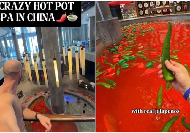 台灣新聞通訊社-中國「人肉鴛鴦鍋溫泉」　外國客大讚：特別舒服