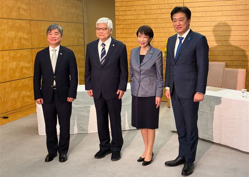 台灣新聞通訊社-台積電熊本二廠「改採3奈米」登日媒頭條　高市早苗PO與魏哲家合影