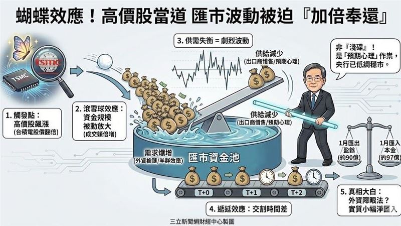 台灣新聞通訊社-蝴蝶效應！台積電高價掀匯市風暴？央行揭「資金放大」真相