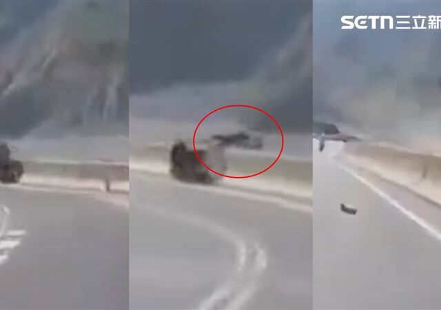 台灣新聞通訊社-生前畫面曝！3車友出遊…剛過5億「瓦筏哈橋」下秒過彎墜谷亡剩煙