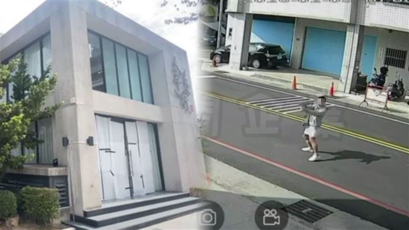 台灣新聞通訊社-竹聯幫據點遭掃射！17歲少年持衝鋒槍狂轟　全程60秒影片曝光