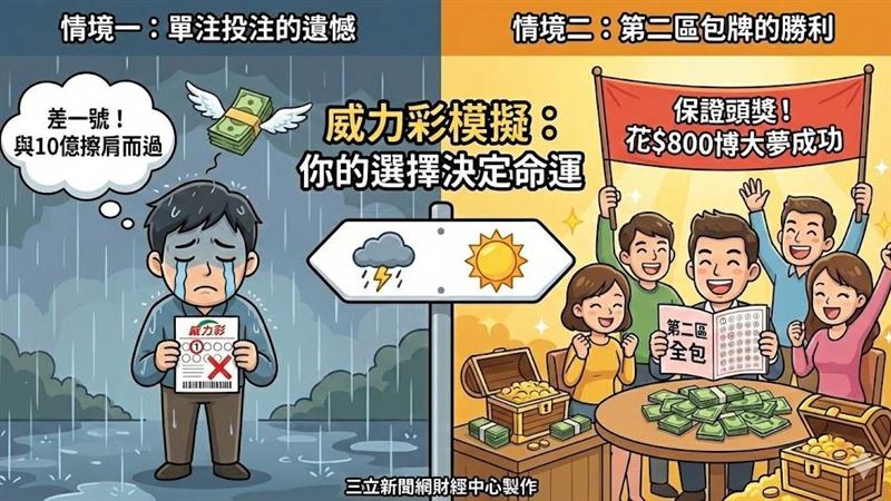台灣新聞通訊社-獨家／一念之差少領10億！威力彩悲情數據曝光　結局逆轉「只差這一步」
