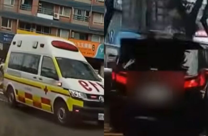 台灣新聞通訊社-禮讓救護車竟遭惡逼飆粗話　台中「運兵車」囂張行徑曝光！全網炸鍋