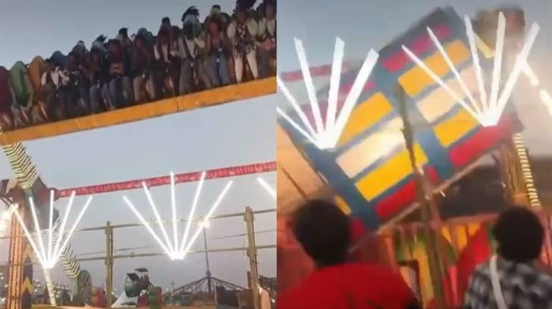 台灣新聞通訊社-遊樂設施「空中斷裂」！1死13傷警救人殉職　驚悚影片曝光