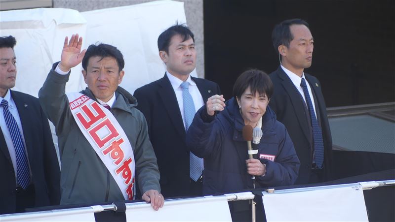 台灣新聞通訊社-高市早苗站台助威　台灣女婿山口晉重返眾議院