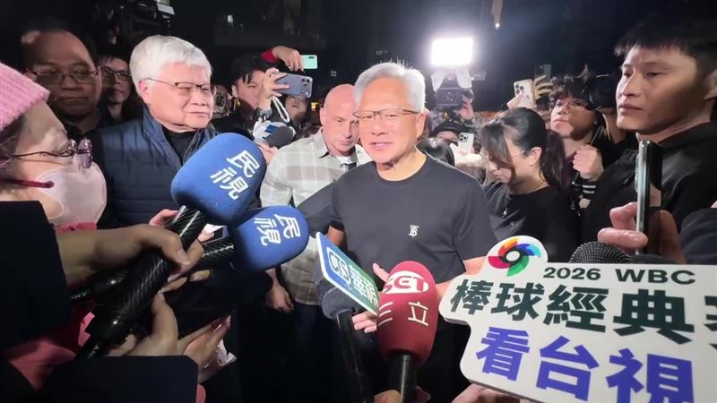 台灣新聞通訊社-AI 雙雄同框慶功！黃仁勳期待見蔣萬安：很快會再回來