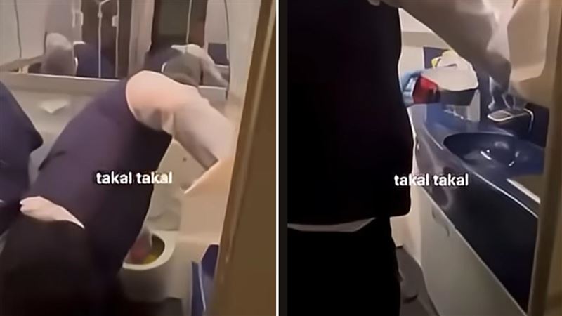 台灣新聞通訊社-飛到一半廁所故障！15小時長途航班「空服員被迫用手挖馬桶」