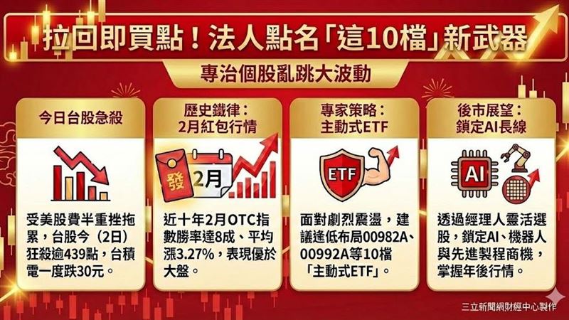 台灣新聞通訊社-拉回即買點！法人點名「10檔」新武器　專治個股亂跳大波動