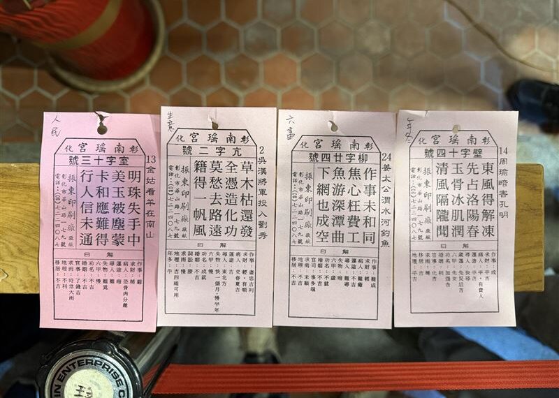 台灣新聞通訊社-彰化南瑤宮四季籤出爐！「年冬籤、生意籤」大吉　馬年經濟復甦生機盎然