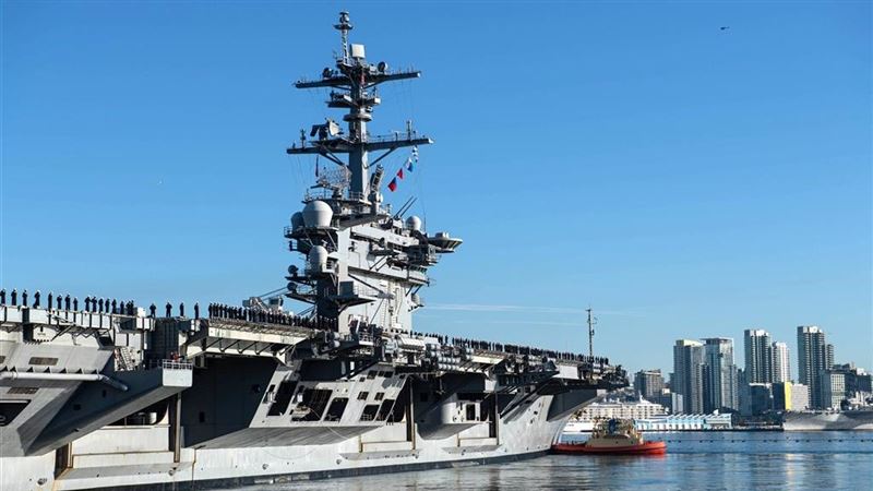 台灣新聞通訊社-開打？伊朗無人機逼近林肯號航艦　遭美軍F-35C戰機擊落